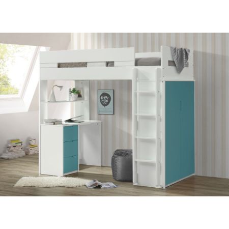 Nerice Youth Loft Bed 38045 White By Acme Furniture