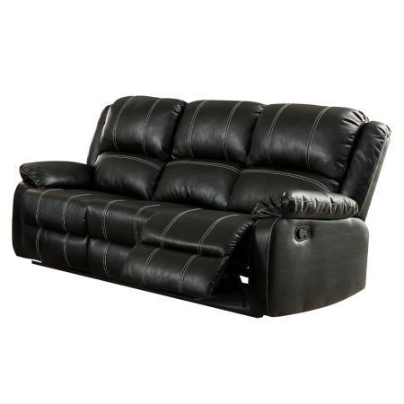 Zuriel Reclining Sofa LV52285 Black By Acme Furniture