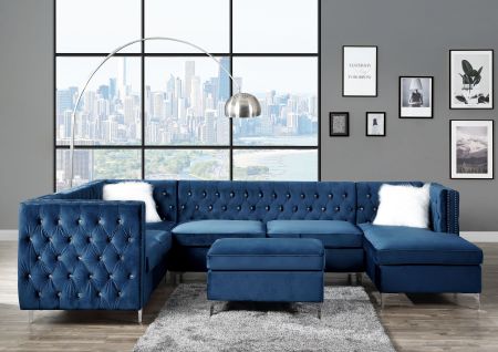 Jaszira Modular Sectional 57340 Blue By Acme Furniture