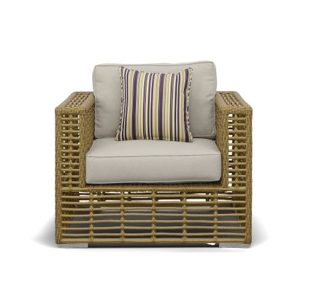 Renava Ko Tao - Outdoor Beige + Wicker Lounge Chair