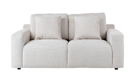 Divani Casa Gloria - Modern White Fabric Loveseat