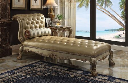 Dresden Chaise Lounge 96489 Bone By Acme Furniture