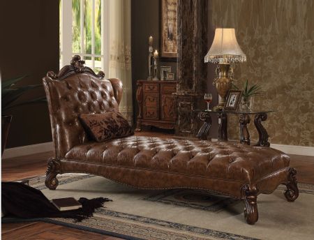 Versailles Chaise Lounge 96544 Brown By Acme Furniture