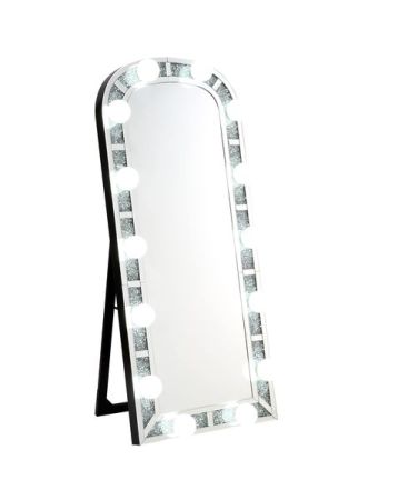 Noralie Floor Mirror 97984 Mirrored By Acme Furniture