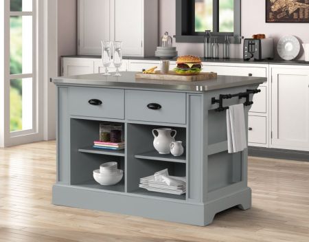 Urrur Kitchen Cabinet AC00187 Gray By Acme Furniture