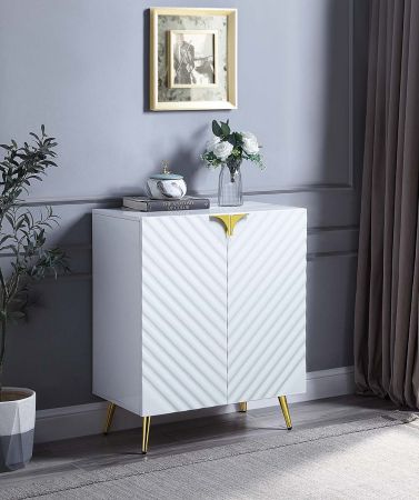 Gaines Console Cabinet AC01141 White By Acme Furniture