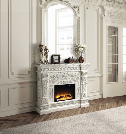 Vanaheim Fireplace AC01617 White By Acme Furniture