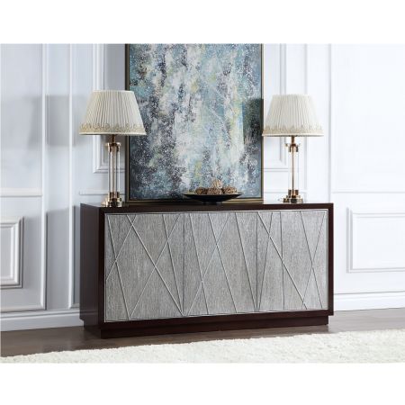 Geranio Console Cabinet AC02502 Silver By Acme Furniture