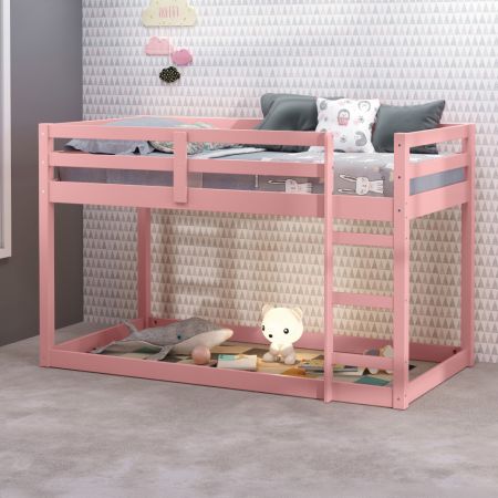 Gaston II Youth Loft Bed BD00768 Pink By Acme Furniture