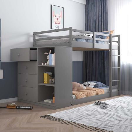 Gaston Youth Bunk Bed BD01372 Gray By Acme Furniture