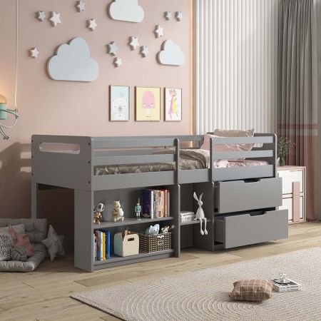 Fabiana Youth Loft Bed BD01375 Gray By Acme Furniture