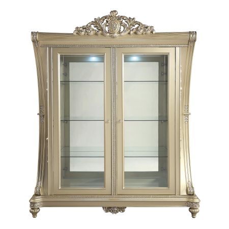 Vatican Curio Cabinet DN00470 Champagne By Acme Furniture