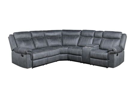 Dollum Reclining Sofa LV00398 Gray By Acme Furniture