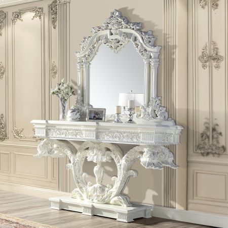 Vanaheim Sofa Table LV00802 White By Acme Furniture