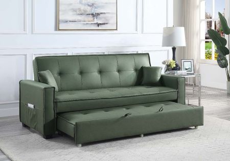 Octavio Reclining Sofa LV00824 Green By Acme Furniture