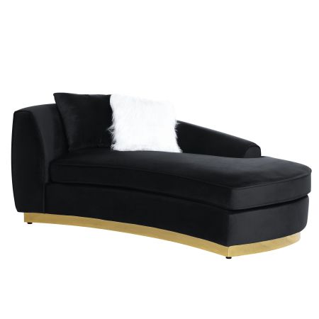 Achelle Chaise Lounge LV01048 Black By Acme Furniture