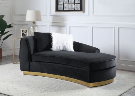 Achelle Chaise Lounge LV01048 Black By Acme Furniture