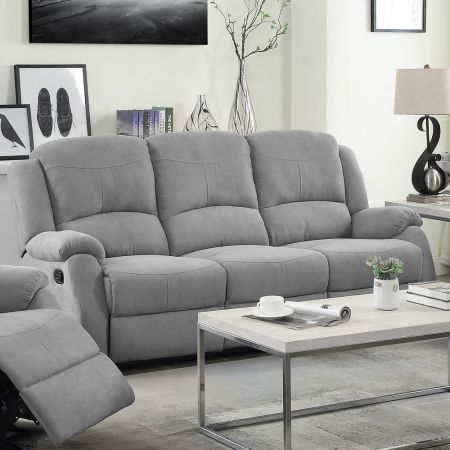 Zorina Reclining Sofa LV01284 Gray By Acme Furniture