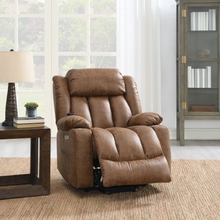 Omarion Reclining Sofa LV02997 Brown By Acme Furniture