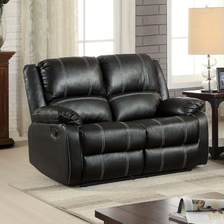 Zuriel Reclining Loveseat LV52286 Black By Acme Furniture