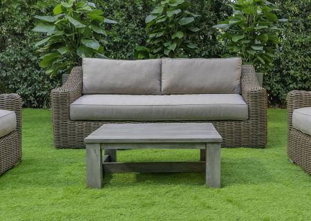 Renava Sapelo Outdoor Beige Wicker Sofa