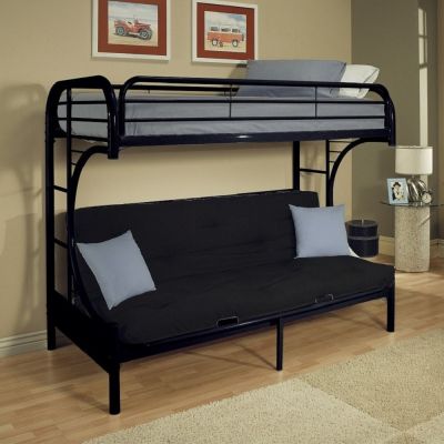 Eclipse Youth Bunk Bed 02091W-BK Black By Acme Furniture