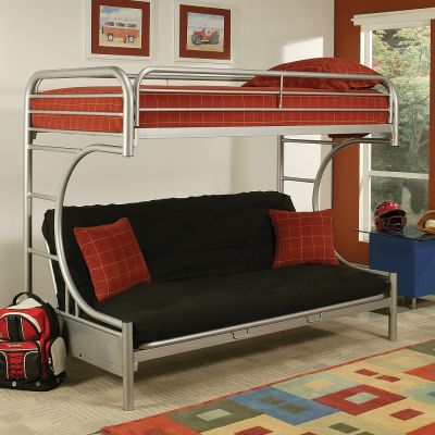 Eclipse Youth Bunk Bed 02091W-SI Silver By Acme Furniture