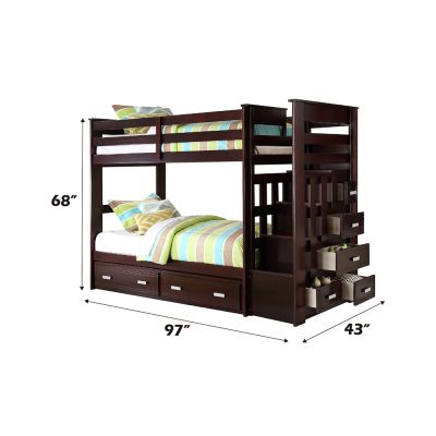 Allentown Youth Bunk Bed 10170W Espresso By Acme Furniture