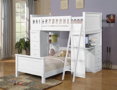 Willoughby Youth Loft Bed 10970W White By Acme Furniture