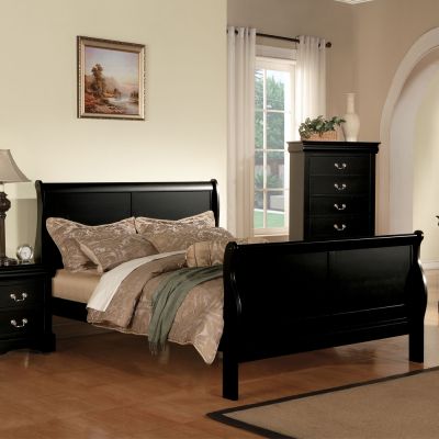 Louis Philippe III Bed Frames 19500Q Black By Acme Furniture