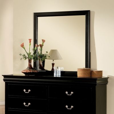 Louis Philippe III Mirror 19504 Black By Acme Furniture