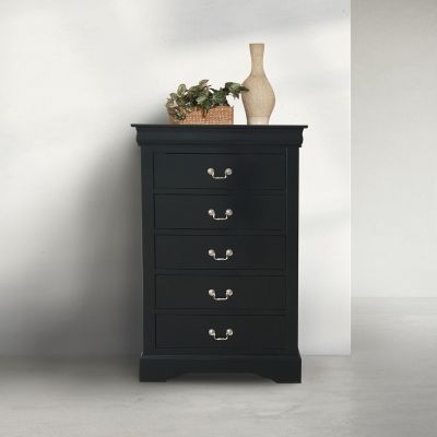 Louis Philippe III Chest 19506 Black By Acme Furniture