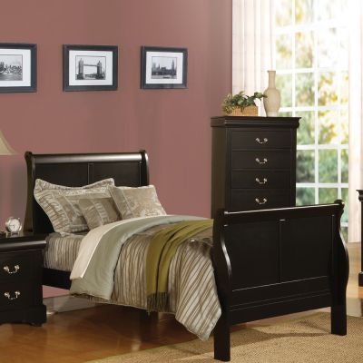 Louis Philippe III Youth Bedframes 19508F Black By Acme Furniture