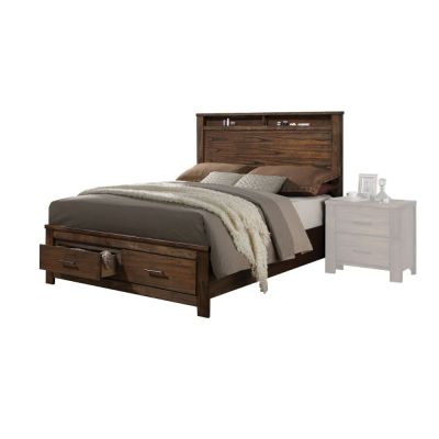 Merrilee Bed Frames 21677EK Oak By Acme Furniture