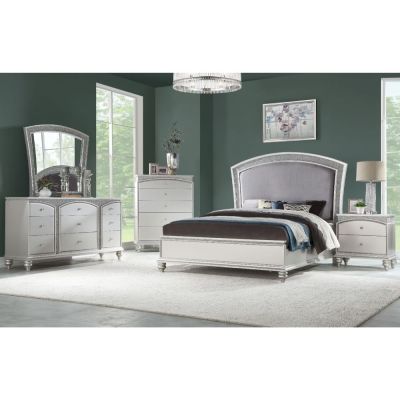 Maverick Bed Frames 21800Q Platinum By Acme Furniture