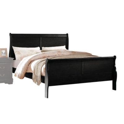 Louis Philippe Bed Frames 23727EK Black By Acme Furniture