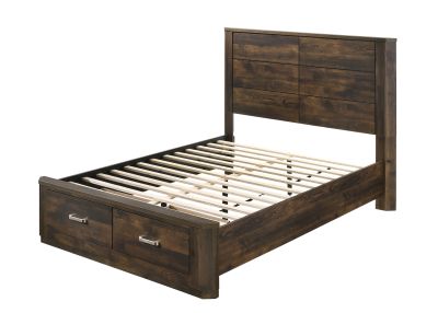 Elettra Bed Frames 24197EK Walnut By Acme Furniture