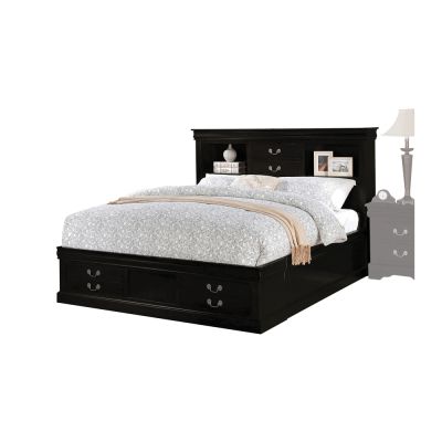 Louis Philippe III Bed Frames 24387EK Black By Acme Furniture