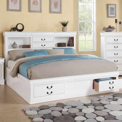 Louis Philippe III Bed Frames 24490Q White By Acme Furniture