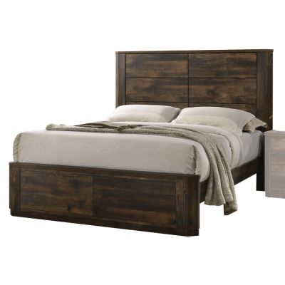 Elettra Bed Frames 24847EK Walnut By Acme Furniture