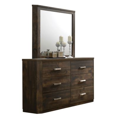 Elettra Mirror 24854 Walnut By Acme Furniture