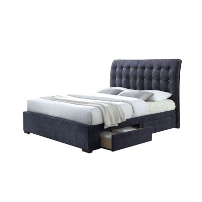 Drorit Bed Frames 25677EK Gray By Acme Furniture