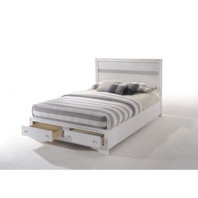 Naima Bed Frames 25767EK White By Acme Furniture