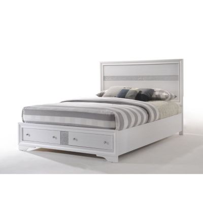 Naima Bed Frames 25767EK White By Acme Furniture