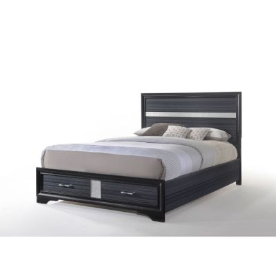 Naima Bed Frames 25900Q Black By Acme Furniture