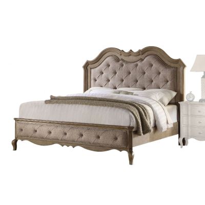 Chelmsford Bed Frames 26050Q Beige By Acme Furniture