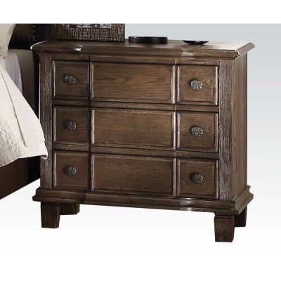 Baudouin Nightstand 26113 Oak By Acme Furniture