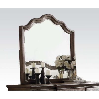 Baudouin Mirror 26114 Oak By Acme Furniture