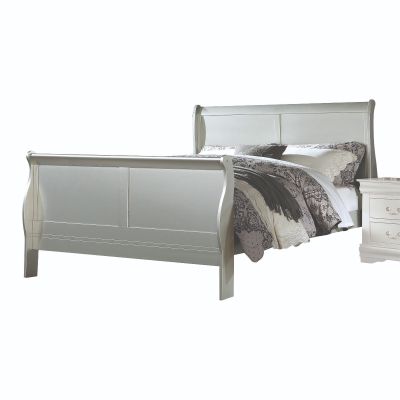 Louis Philippe III Bed Frames 26697EK Platinum By Acme Furniture