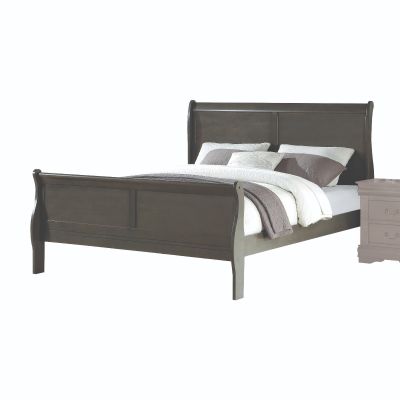 Louis Philippe Bed Frames 26787EK Gray By Acme Furniture